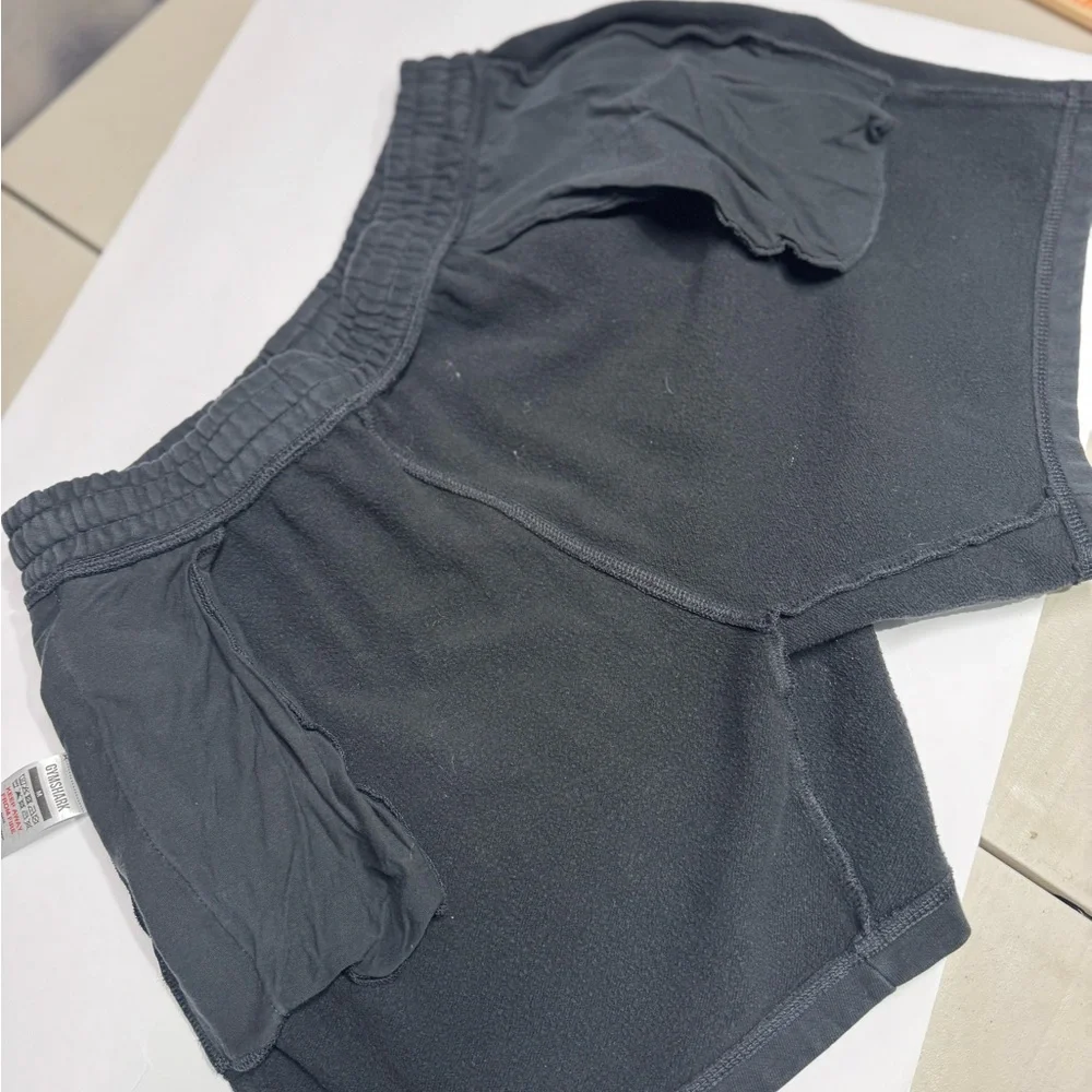 Gymshark Black Athletic Shorts Size M Drawstring Pocket Logo - Picture 10 of 10